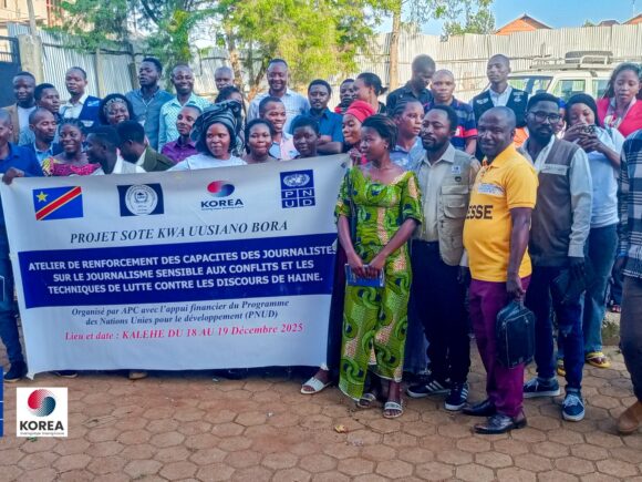 Du 18 au 19 décembre 2025, l’ONG Action pour la Paix et la Concorde (Apc Asbl) a organisé un atelier de formation à Kalehe sur le journalisme sensible aux conflits et la lutte contre les discours de haine